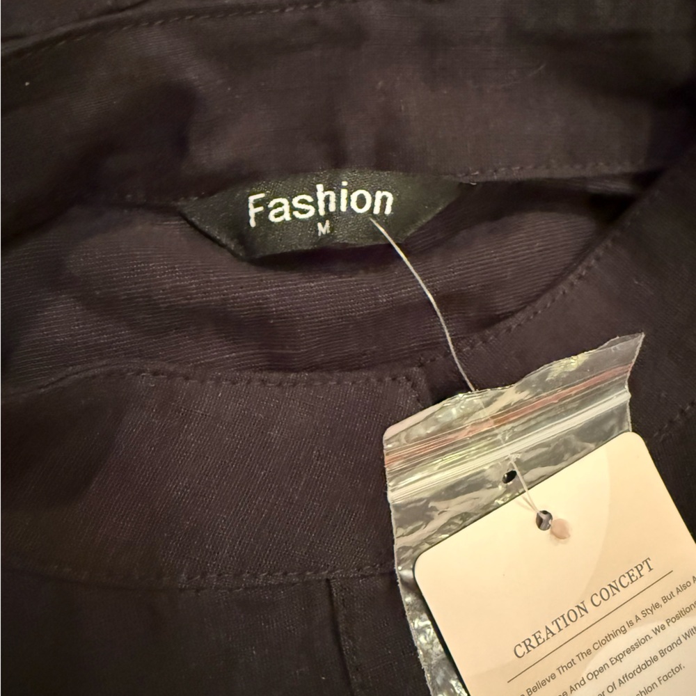 Black Button-Up Blouse - Picture 6 of 6